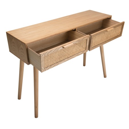 RODRIGO Natural-Coloured Console Table with 2 Drawers