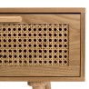 Meuble TV RODRIGO - Bois de frêne et rotin - 3 tiroirs