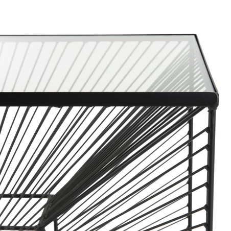 Console TOD - Métal Noir et Verre