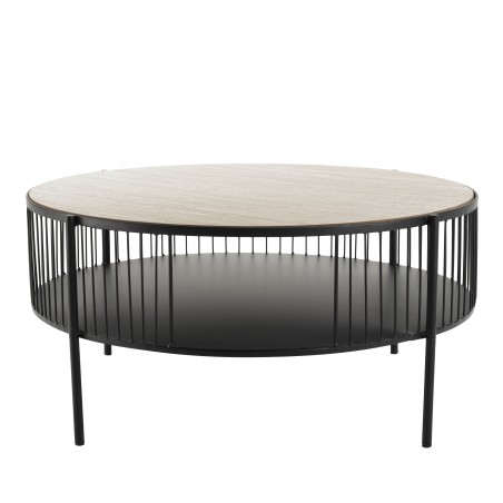 Table basse ronde TOD double plateau 80x80cm