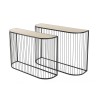 TOD - Set of 2 Consoles Black Metal Light Wood