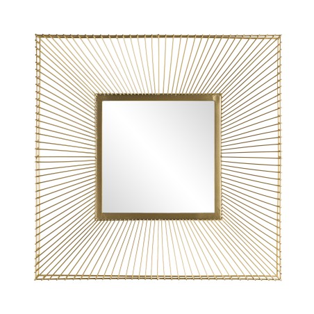 Miroir carré 65x65cm métal doré - Décoration murale sophistiquée