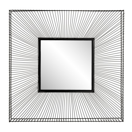 Miroir carré 90x90cm métal noir TOD