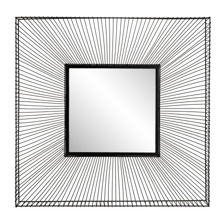 Miroir carré 90x90cm métal noir TOD