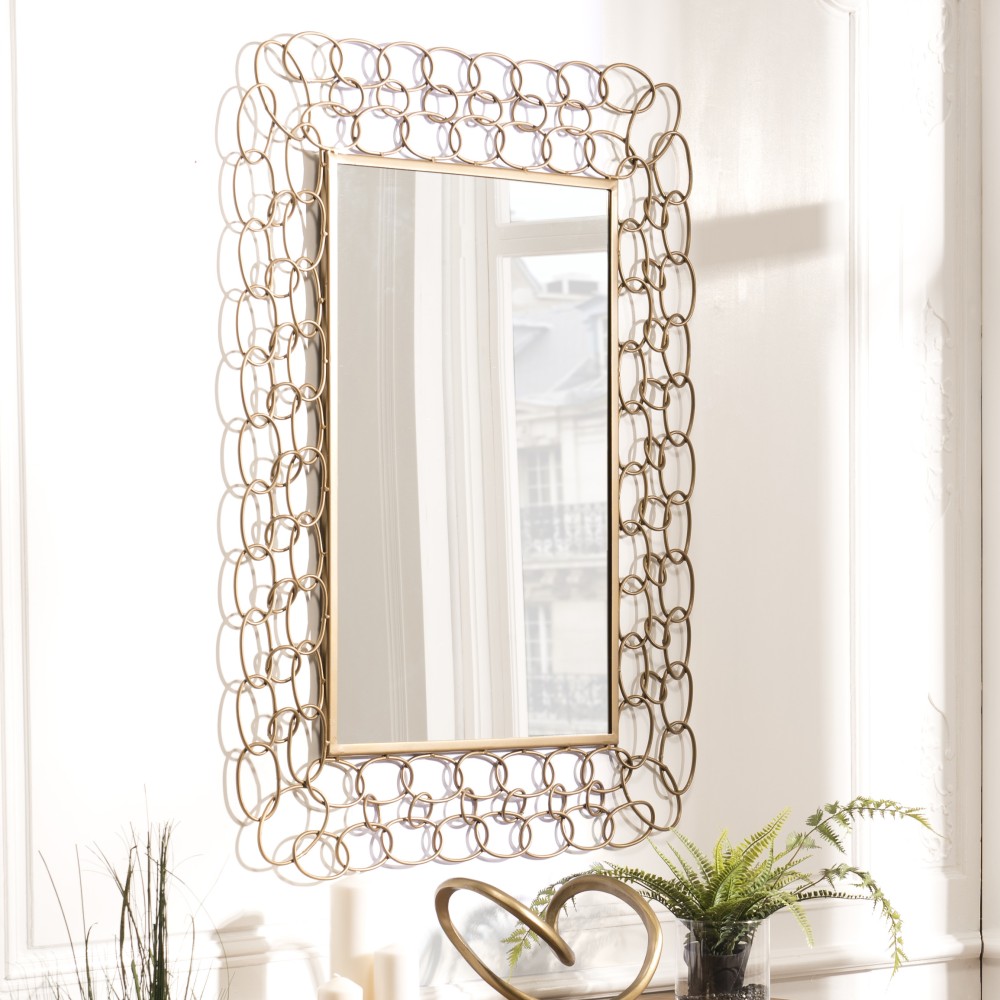 TOD - Rectangular Gold Metal Mirror
