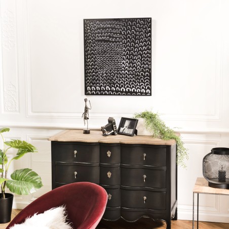 Décoration murale TOD 64x70cm métal noir