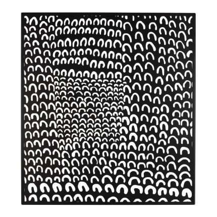 TOD - Rectangular Wall Decoration 64x70cm Black Metal