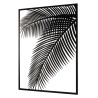 TOD - Rectangular Wall Decoration 74x100cm Black Metal Palm Leaf