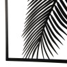 TOD - Rectangular Wall Decoration 74x100cm Black Metal Palm Leaf