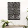 TOD Rectangular Wall Decoration 68x100cm Black Metal
