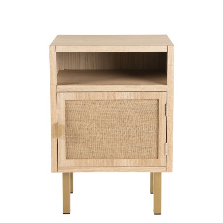 Chevet ALINE - 1 niche 1 porte toile de jute