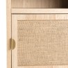 Chevet LAURA - 1 niche 1 porte toile de jute
