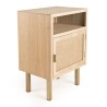Chevet LAURA - 1 niche 1 porte toile de jute