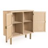 Buffet LAURA - Bois clair et toile de jute
