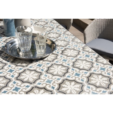 VICTOIRE - 4/6 Person Cement Tile Garden Set