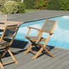 Salon de jardin en bois teck 2 pers.