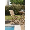 Ensemble de jardin en bois teck 4/6 pers - Table ovale extensible et chaises