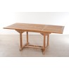 Salon de jardin en bois teck 4/6 pers - Table rectangulaire et 6 chaises