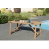 Ensemble de jardin en bois teck KIM - 6/8 pers - Table 180*90 cm