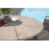 EMILE - Teak Wood Grey Garden Set 4/6 pers - 1 Round Table 120 cm