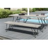 EMILE - Teak Wood Grey Garden Furniture 6/8 pers.