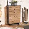 Meuble chiffonnier DANDY 5 tiroirs bois Pin recyclé