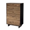 Meuble chiffonnier DANDY 5 tiroirs bois Pin recyclé