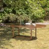 Table de jardin ovale extensible en teck - MAEVA