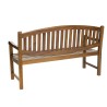 Banc de jardin ovale en bois teck huilé MAEVA
