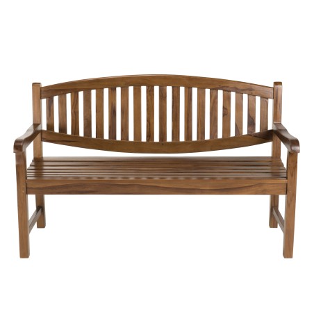 Banc de jardin ovale en bois teck huilé MAEVA