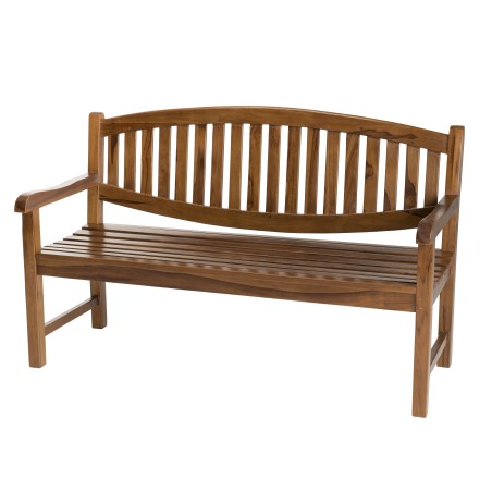 Banc de jardin ovale en bois teck huilé MAEVA