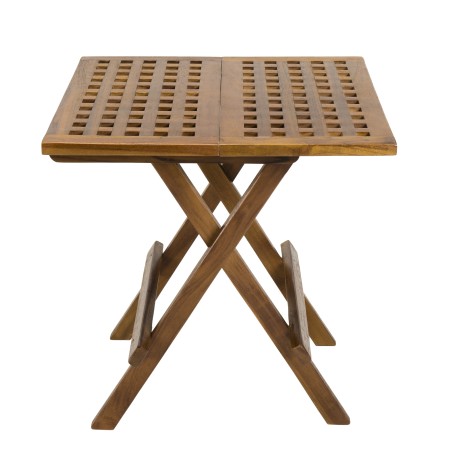 Table pique-nique de jardin carrée MAEVA 50x50cm bois teck huilé