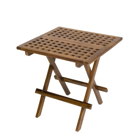 Table pique-nique de jardin carrée MAEVA 50x50cm bois teck huilé