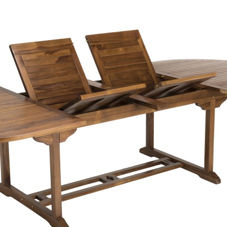 MAEVA Garden Table - Oval Double Extension 200/300 x 120 cm Teak Wood