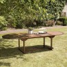 Table de jardin ovale Maeva en bois teck huilé