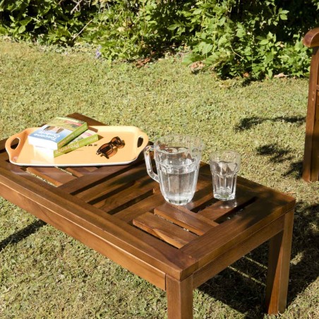 Table basse de jardin MAEVA en bois teck huilé