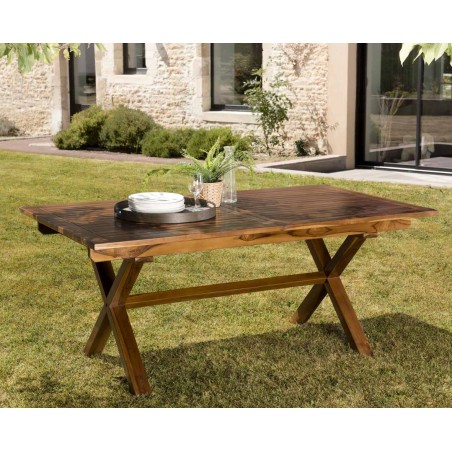 Table de jardin MAEVA - Bois teck huilé - 180/240x100cm