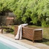 Coffre de jardin en bois teck huilé 200x55cm