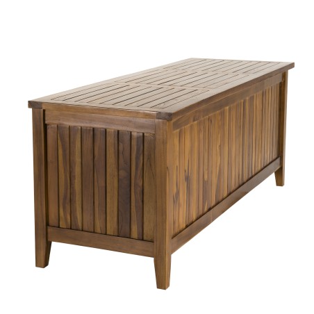 MAEVA Garden Chest in Oiled Teak Wood 165 x 55 cm - Outdoor Furniture