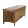 Coffre de jardin piscine en bois teck huilé MAEVA 165x55cm