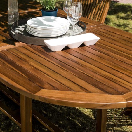 MAEVA Garden Furniture Set in Oiled Teak Wood - 8-10 People