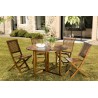 Salon de jardin en bois teck huilé - MAEVA - 4/5 personnes