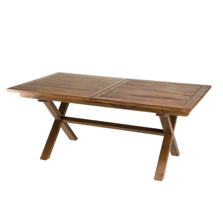 MAEVA Oiled Teak Garden Furniture Set for 8/10 People - Rot-Resistant Teak Wood