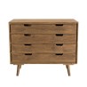 Commode ANDY bois marron 4 tiroirs - Scandinave