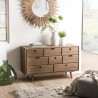 Commode ANDY - Bois de sapin ciré - 8 tiroirs