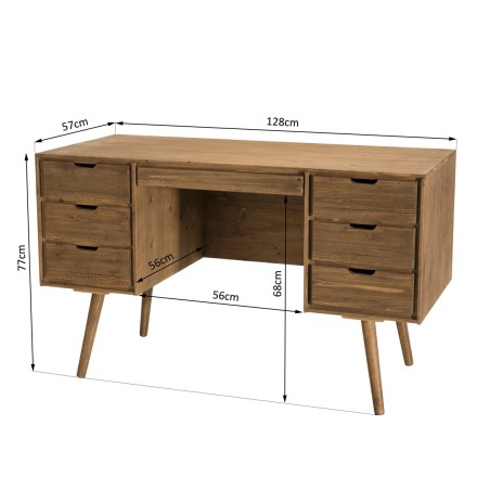 Bureau ANDY - Bois de sapin ciré