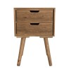 Chevet ANDY - Bois marron 2 tiroirs