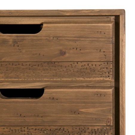 Chevet ANDY - Bois marron 2 tiroirs