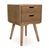 Chevet ANDY - Bois marron 2 tiroirs