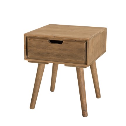 Chevet ANDY - Bois marron 1 tiroir Sapin
